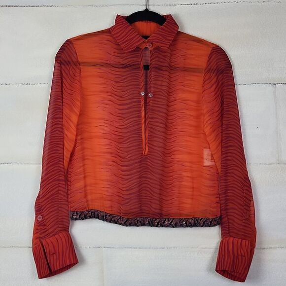 Just Cavalli Y2K sheer blouse. Size S - Picture 1 of 11